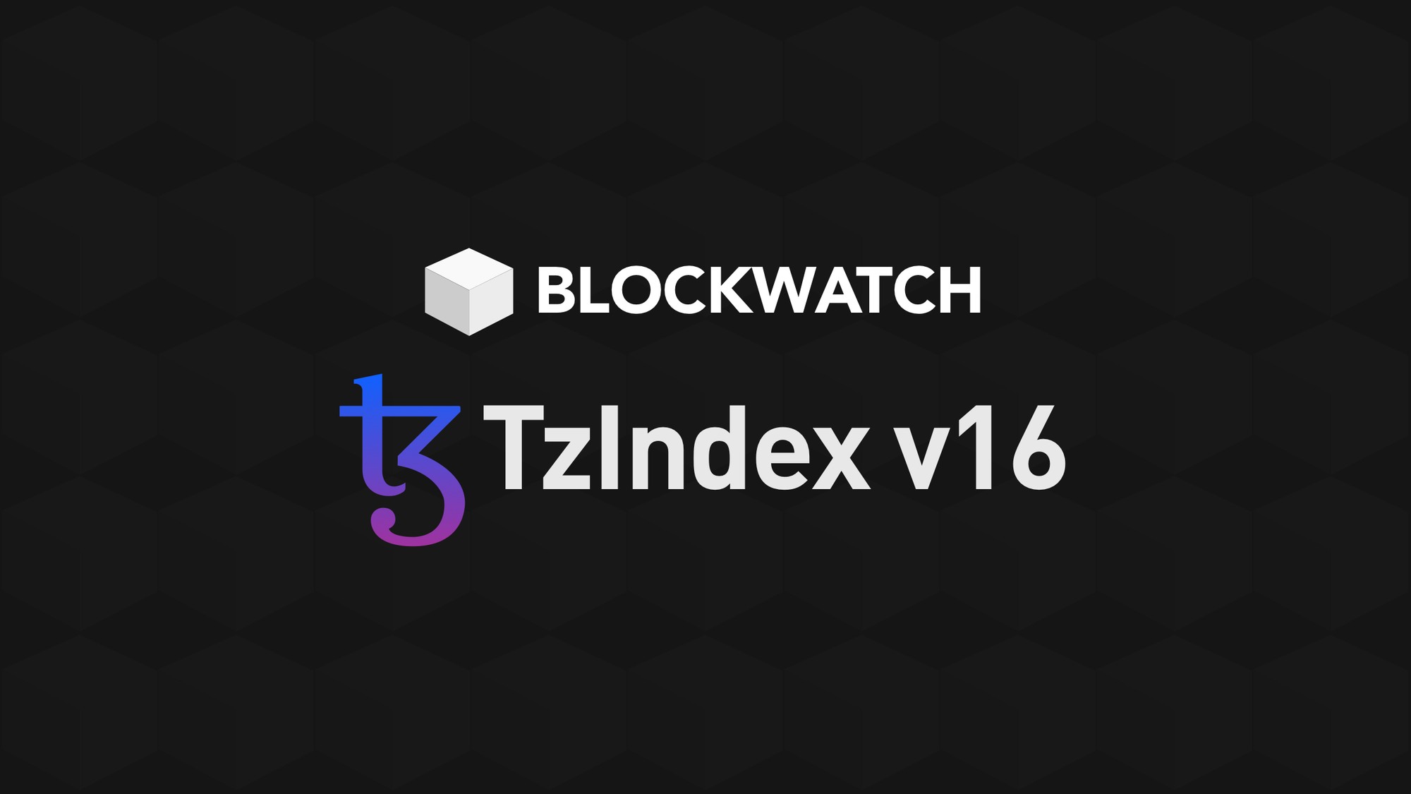 Announcing Blockwatch TzIndex v16